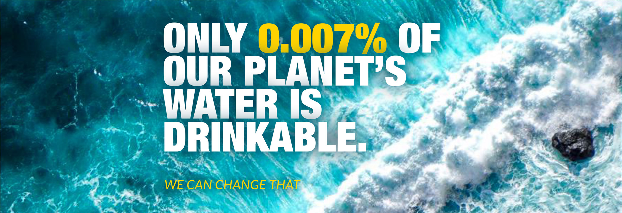 0.007% of our planets water is drinkable
